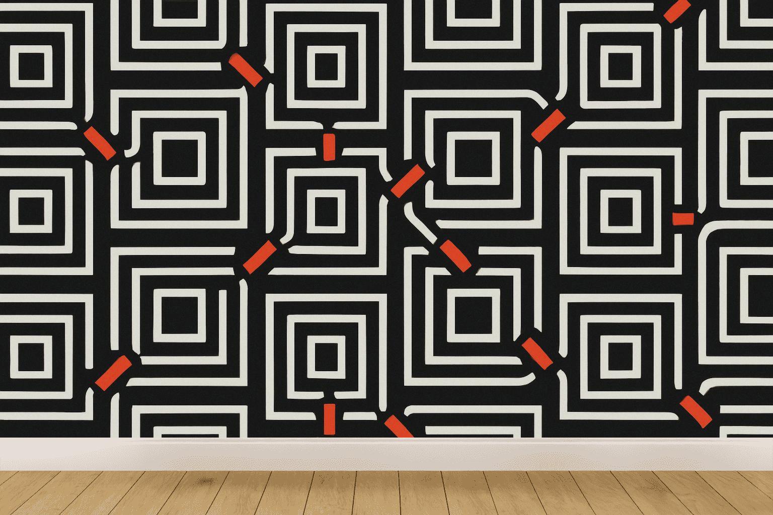 Concentric Square Relay trendy peel wallpapers