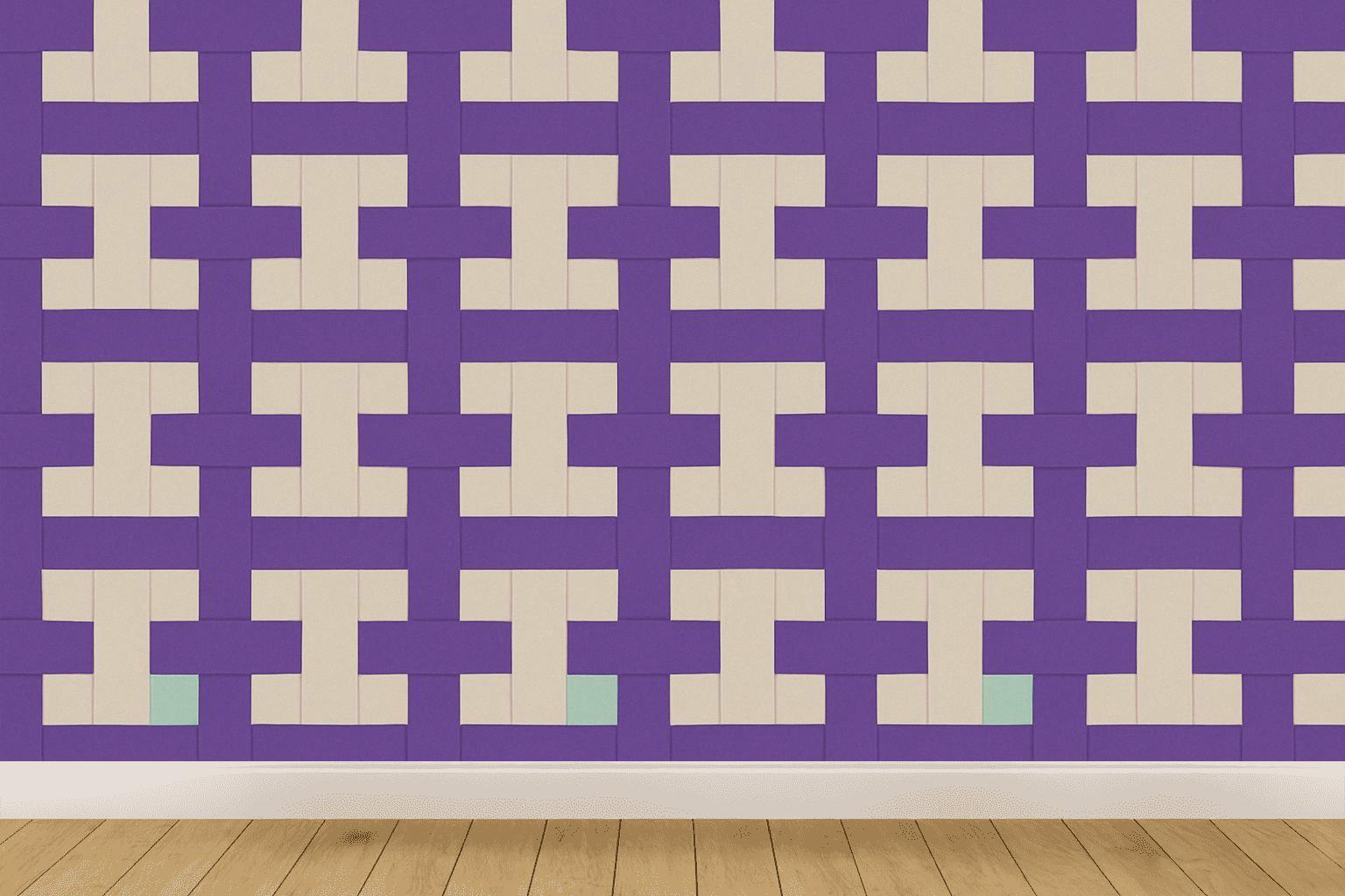 Ribbon Braid Gridlock designer printed wallpapers