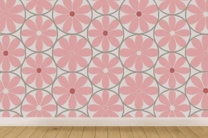 Radial Petal Tilewheel designer printed wallpapers
