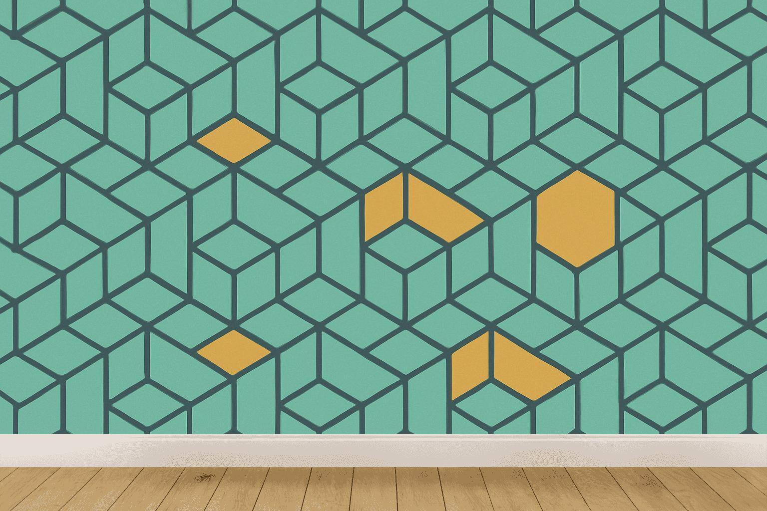 Hex Pulse Herringbone trendy peel wallpapers