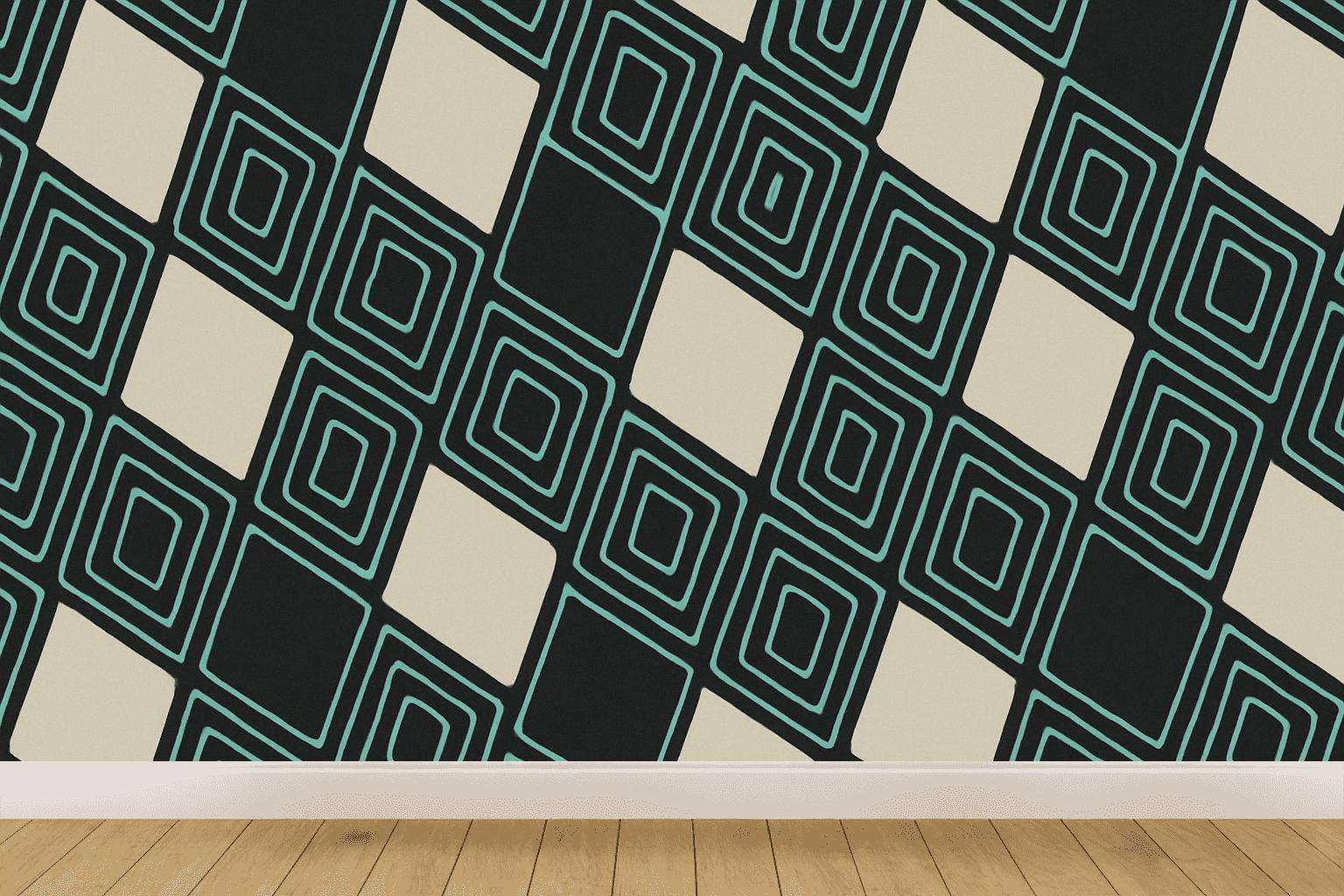 Sheared Grid Ripple Check wallpapers for interior design