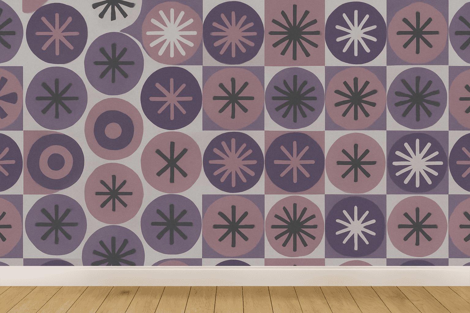 Radial Spoke Patchwork stylish home wallpapers