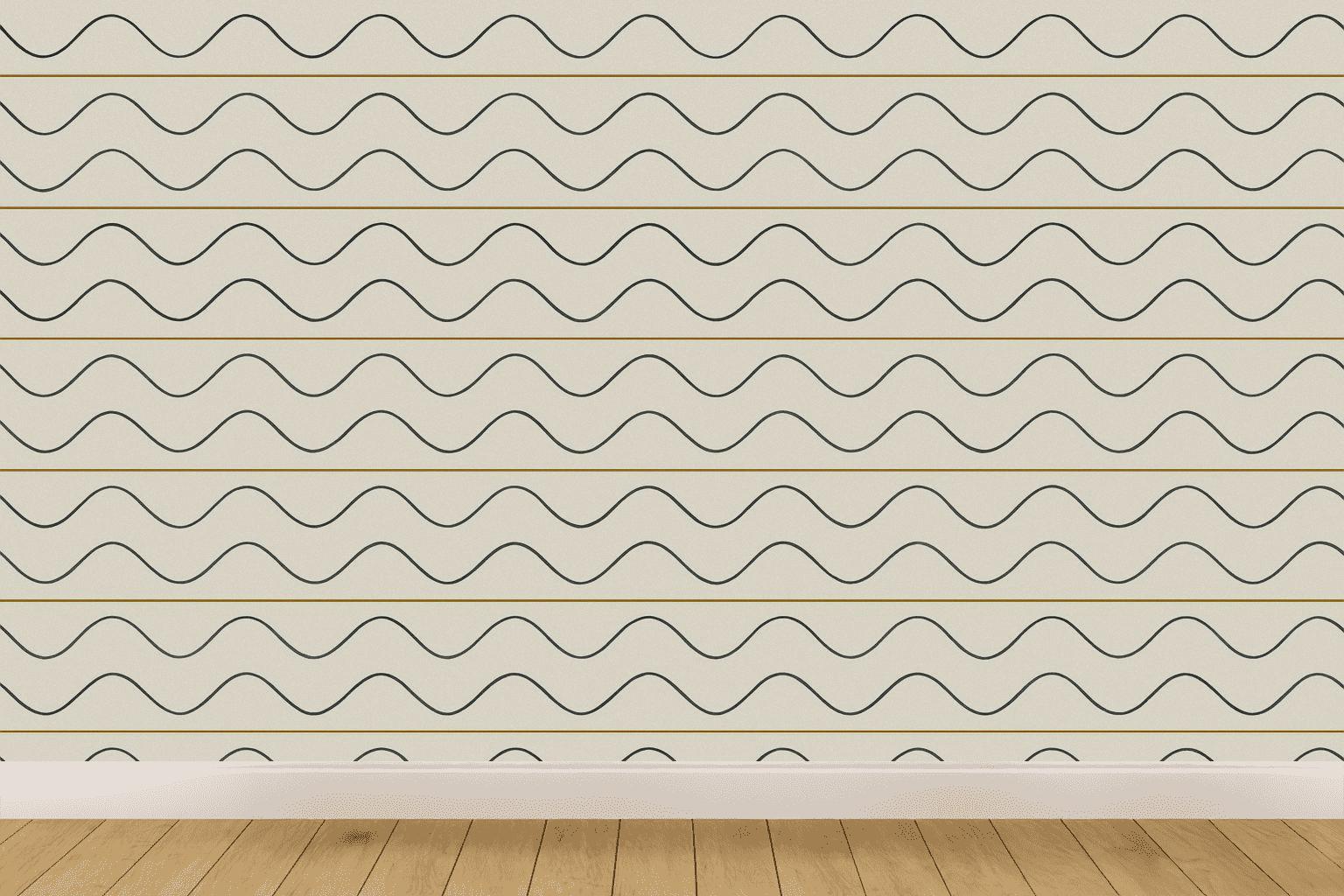 Sine Stripe Phase Ledger personalized wall coverings