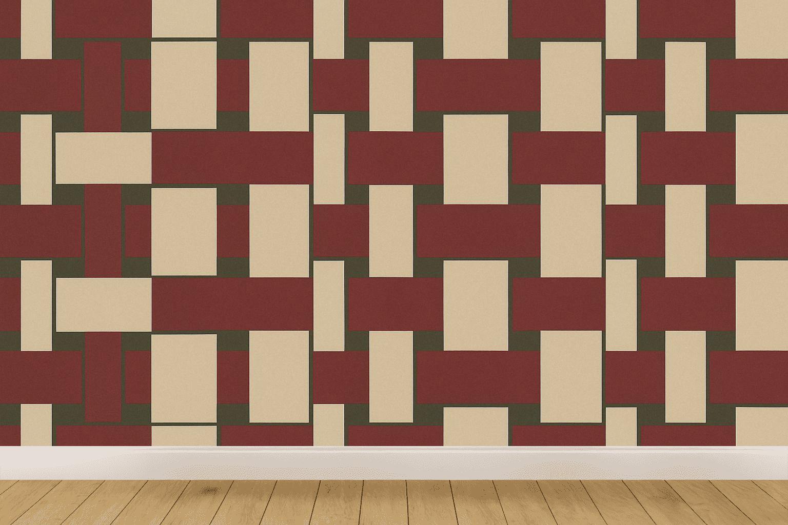 Interlaced Band Lattice Check trendy peel wallpapers