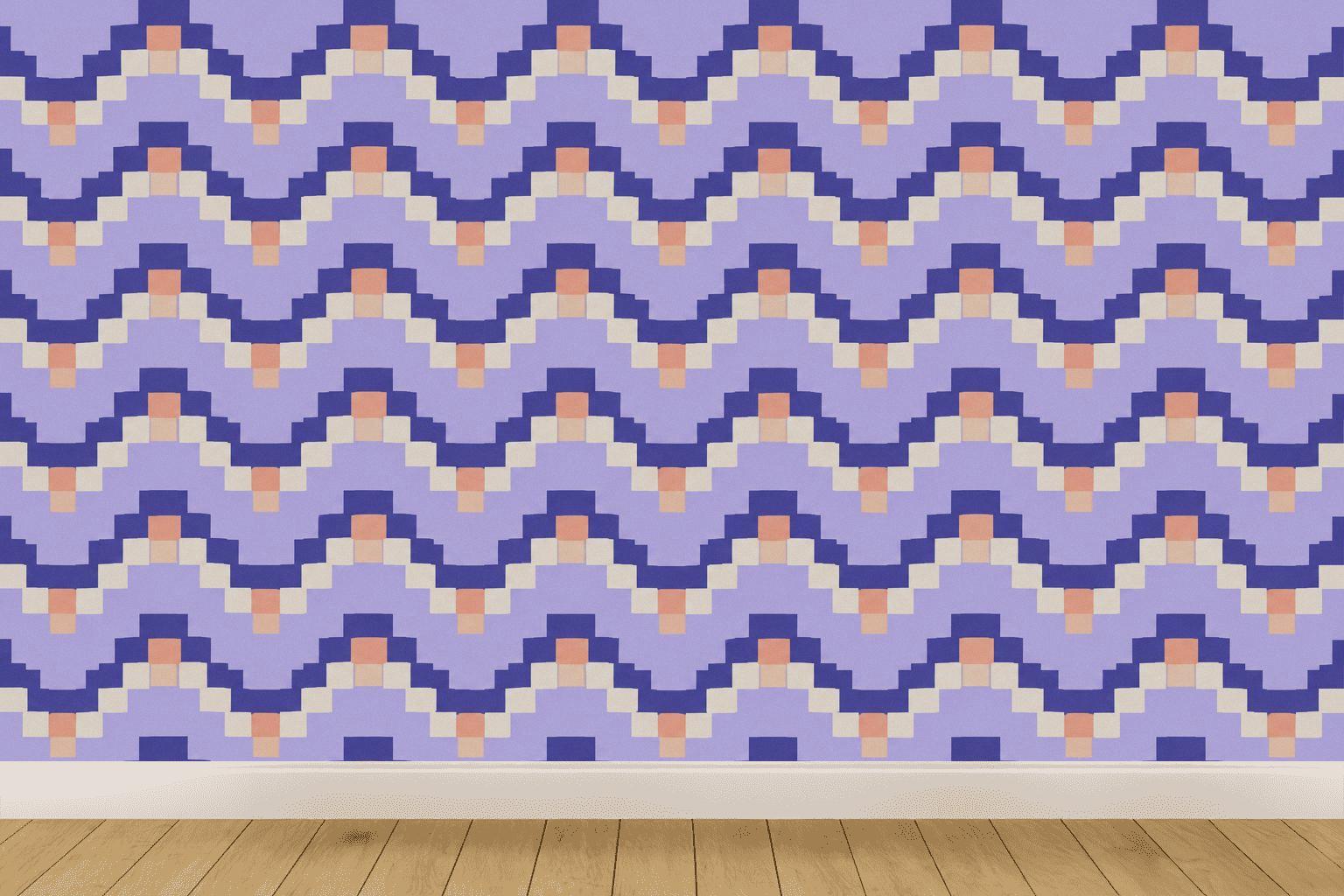 Scalloped Pixel Lattice custom wallpapers [AI-13f47a23-b0b673343fa9]
