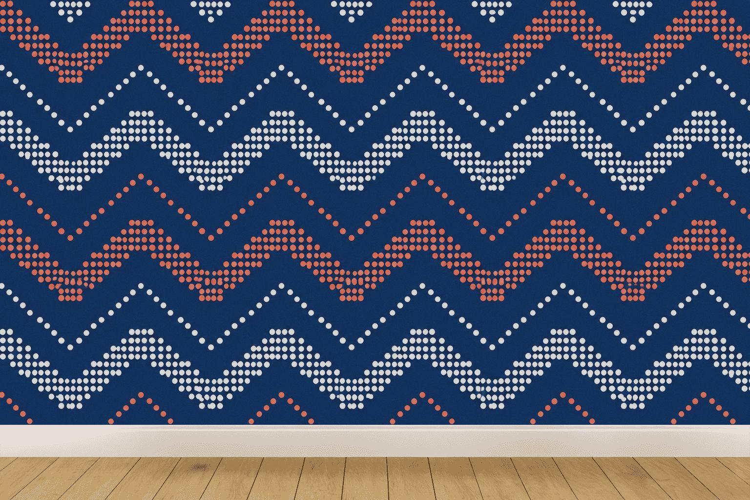 Zigzag Dotline Register personalized wall coverings [AI-4128941d-349aabf9b324]
