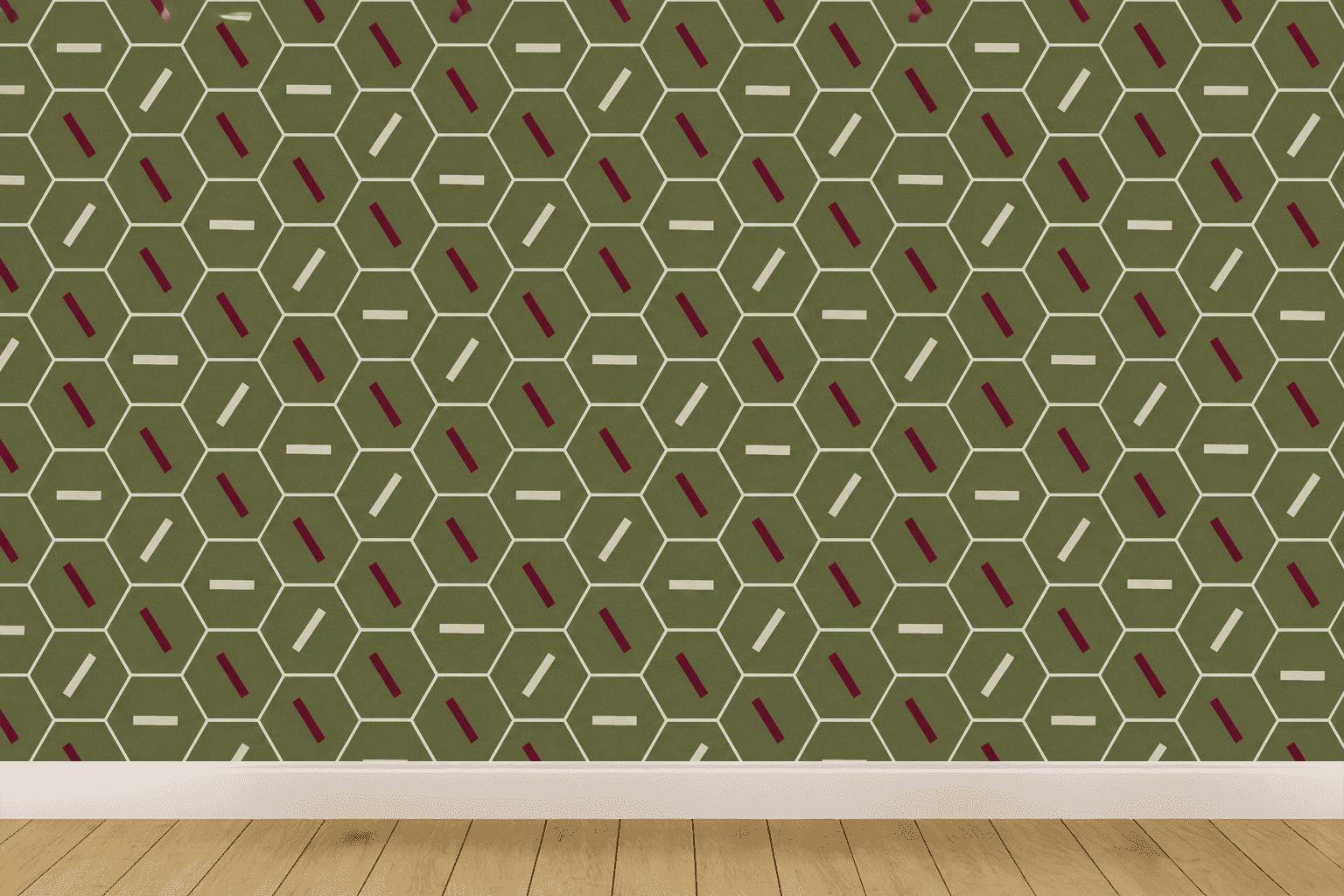 Compact Hex Dash Field decorative wall murals [AI-0e819dab-5c4ce2784fd4]