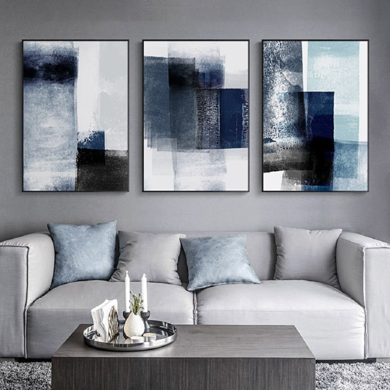 Abstract Watercolor Impressions - Canvas Wall Art Painting-Original Wall Arts