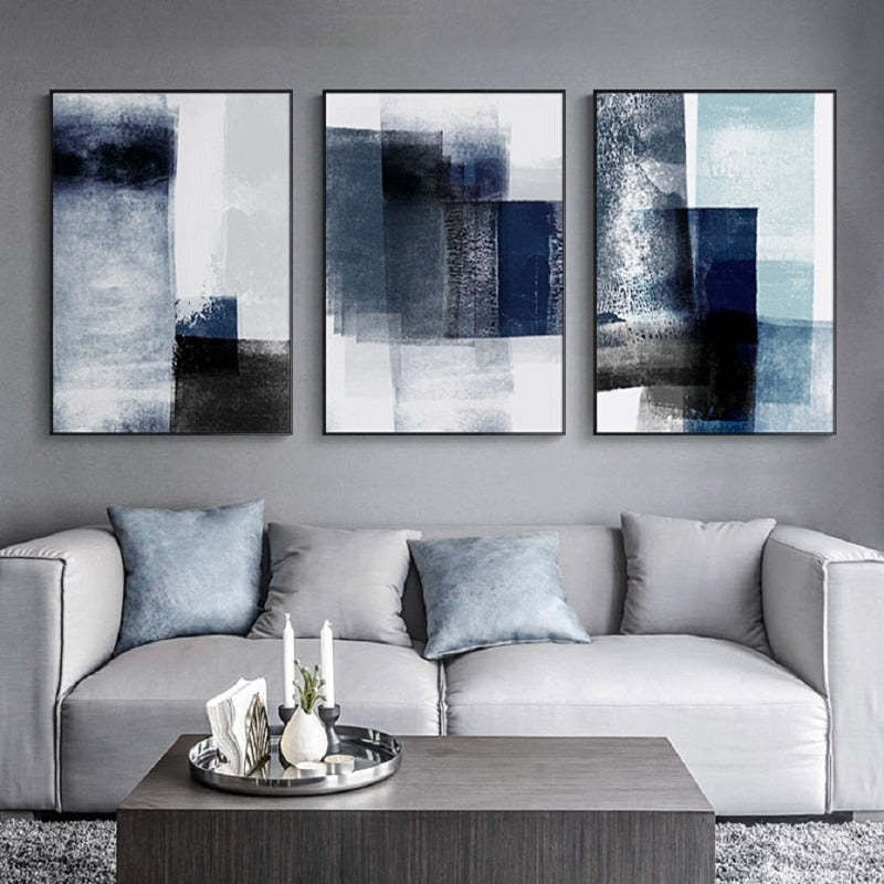 Abstract Watercolor Impressions - Canvas Wall Art Painting-Original Wall Arts