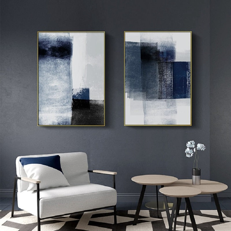 Abstract Watercolor Impressions - Canvas Wall Art Painting-Original Wall Arts