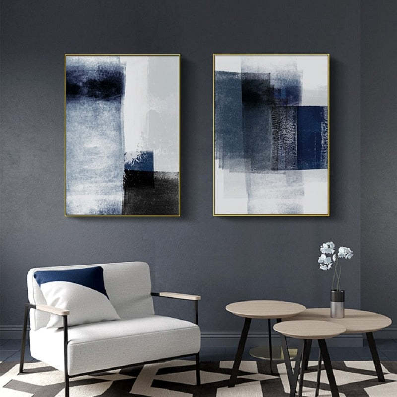 Abstract Watercolor Impressions - Canvas Wall Art Painting-Original Wall Arts