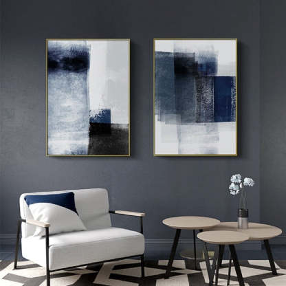 Abstract Watercolor Impressions - Canvas Wall Art Painting-Original Wall Arts