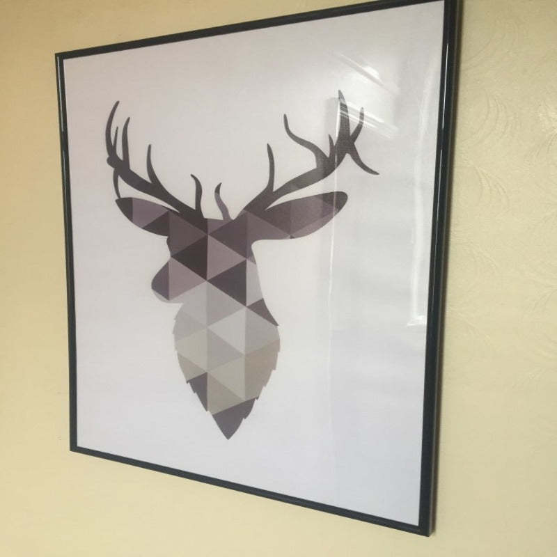 Geometric Deer Faith Quote - Canvas Wall Art Painting-Original Wall Arts