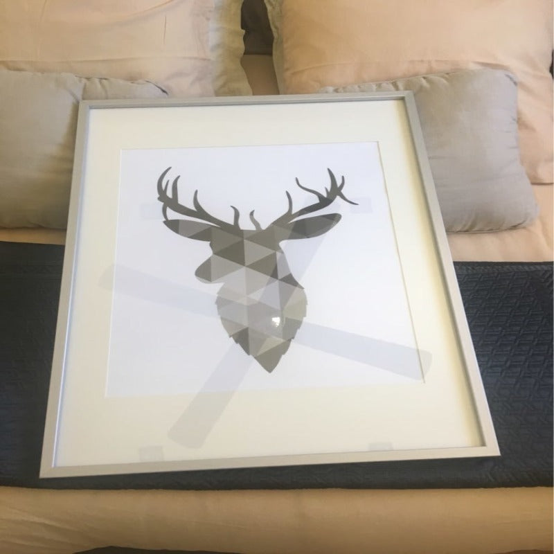 Geometric Deer Faith Quote - Canvas Wall Art Painting-Original Wall Arts
