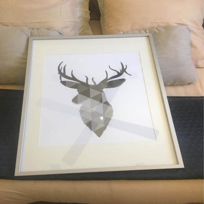 Geometric Deer Faith Quote - Canvas Wall Art Painting-Original Wall Arts