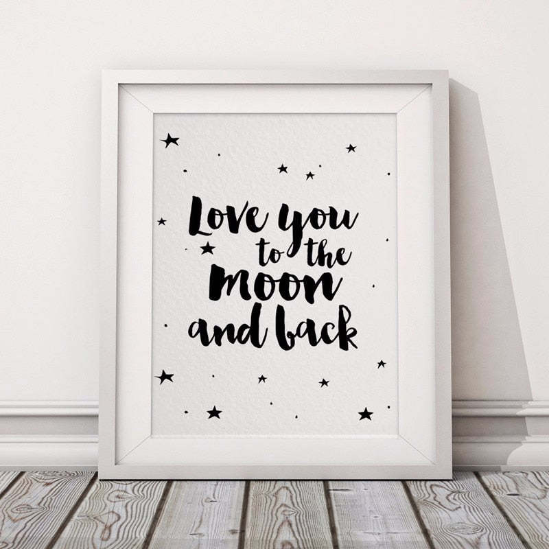 We Love You To The Moon and Back-Original Wall Arts