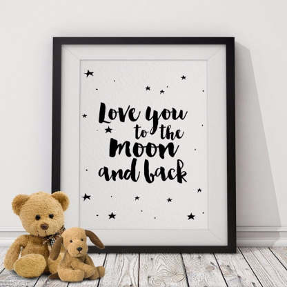 We Love You To The Moon and Back-Original Wall Arts