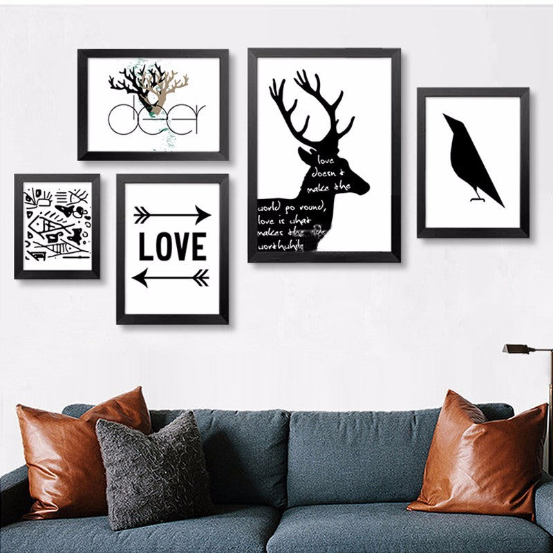 Let's Live Deer - Canvas Wall Art Painting-Original Wall Arts