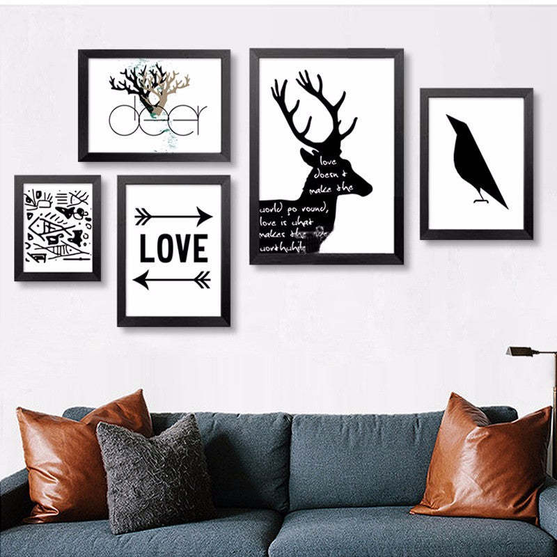 Let's Live Deer - Canvas Wall Art Painting-Original Wall Arts