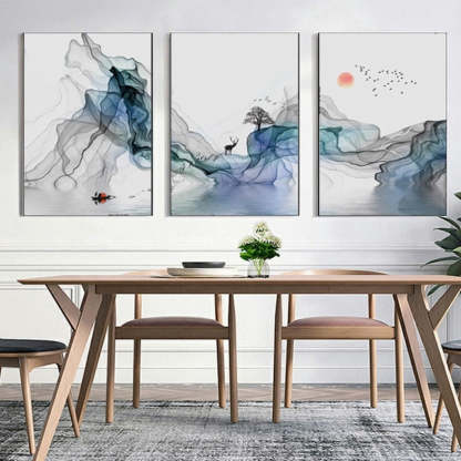 Abstract Sunrise - Canvas Wall Art Painting-Original Wall Arts