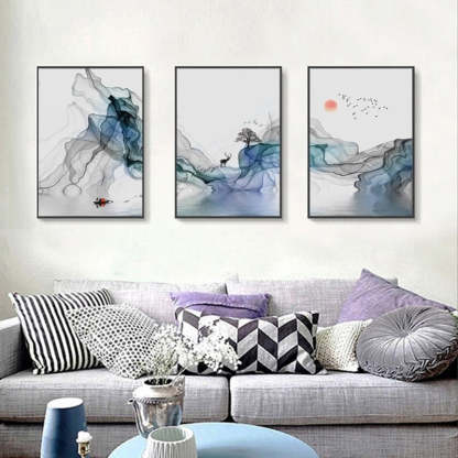 Abstract Sunrise - Canvas Wall Art Painting-Original Wall Arts