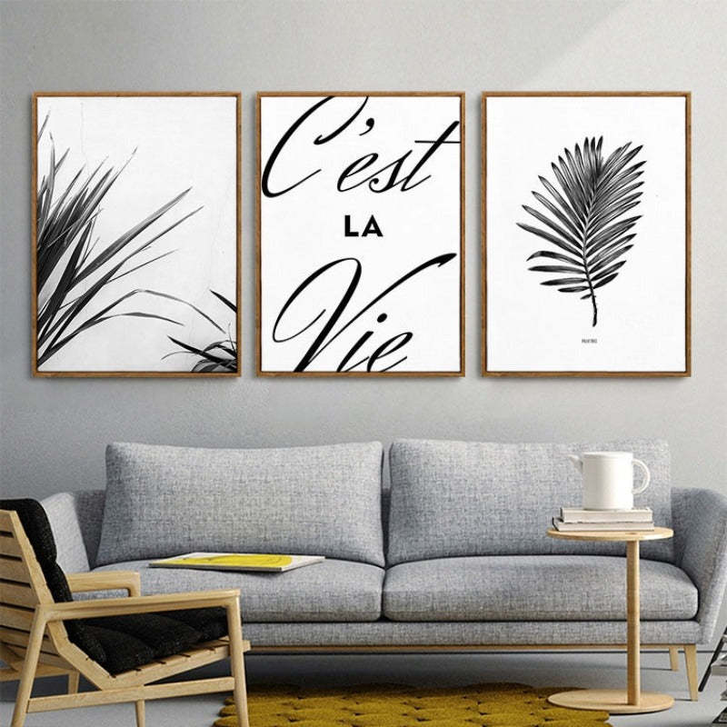 Nordic Scandinavia Palm Leaves Plants Dreams Quote-Original Wall Arts