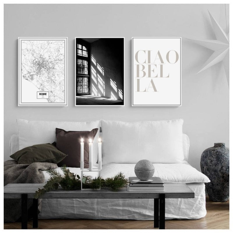 Nordic Scandinavia Interior Designs Love Print Girl - Canvas Wall Art Painting