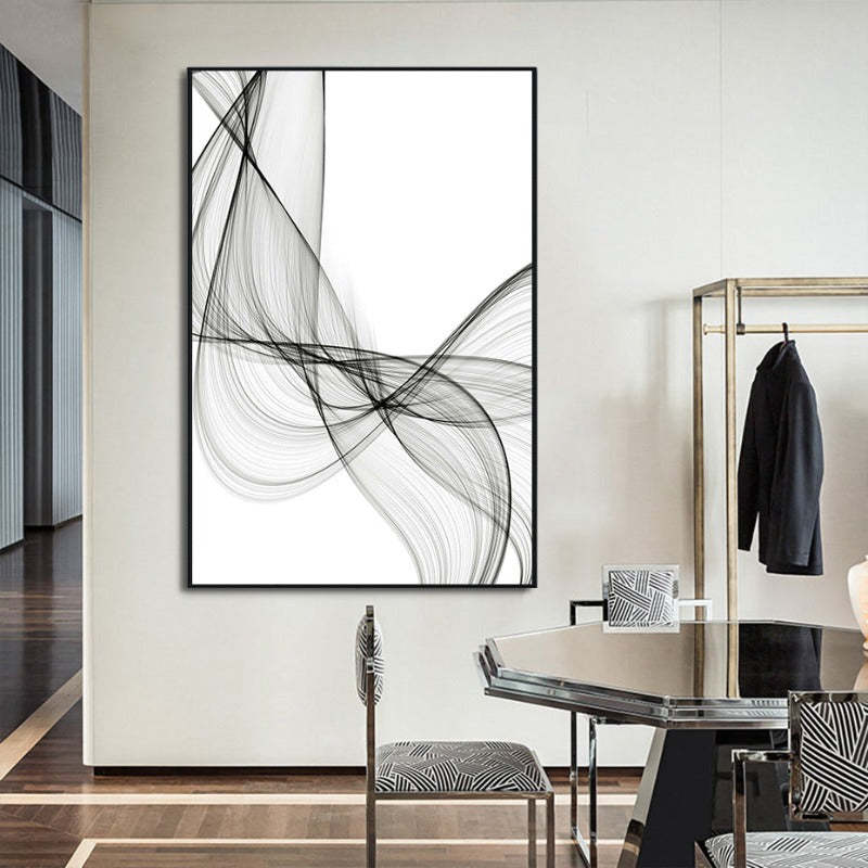 Abstract Wavy Lines Pattern - Canvas Wall Art Painting-Original Wall Arts