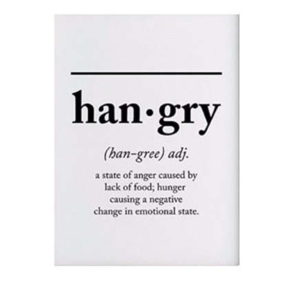 Scandinavian Hangry Definition Letters - Canvas Wall Art Painting-Original Wall Arts