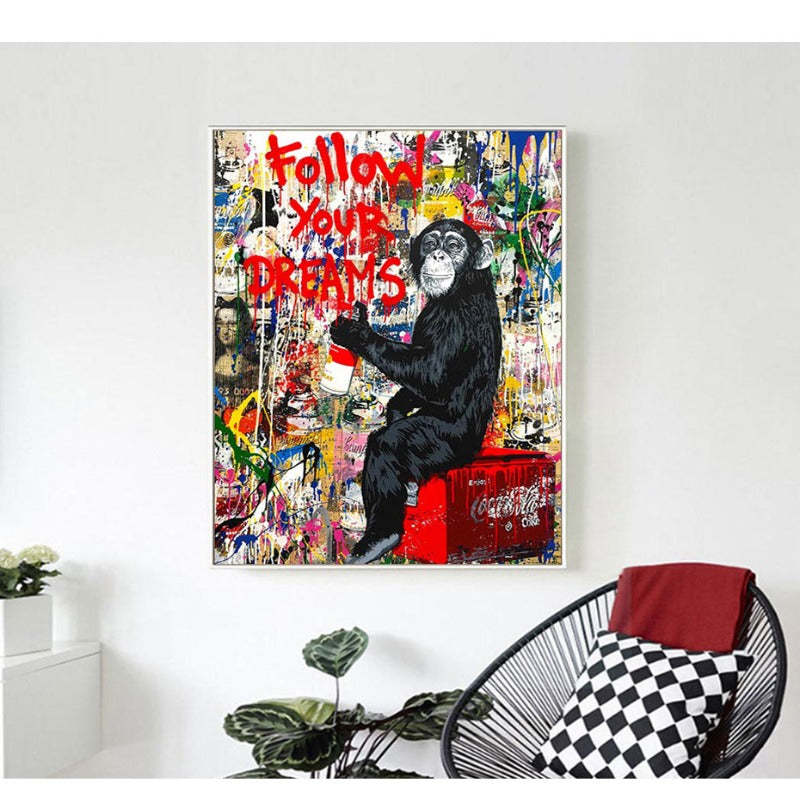 Street Graffiti - Canvas Wall Art Painting-Original Wall Arts