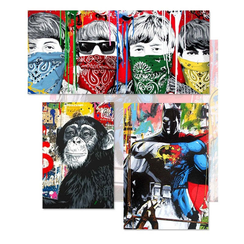 Street Graffiti - Canvas Wall Art Painting-Original Wall Arts