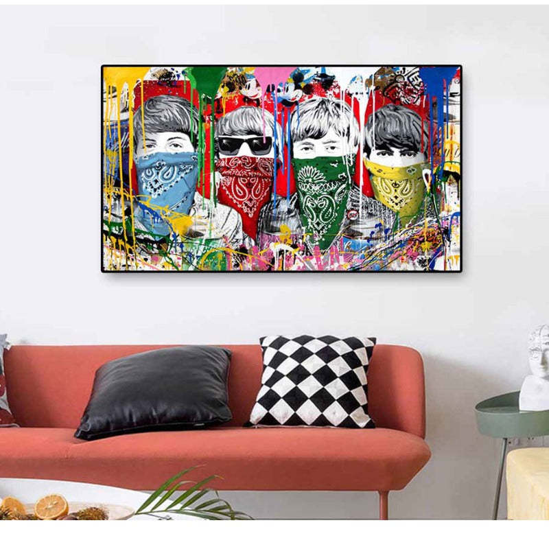 Street Graffiti - Canvas Wall Art Painting-Original Wall Arts