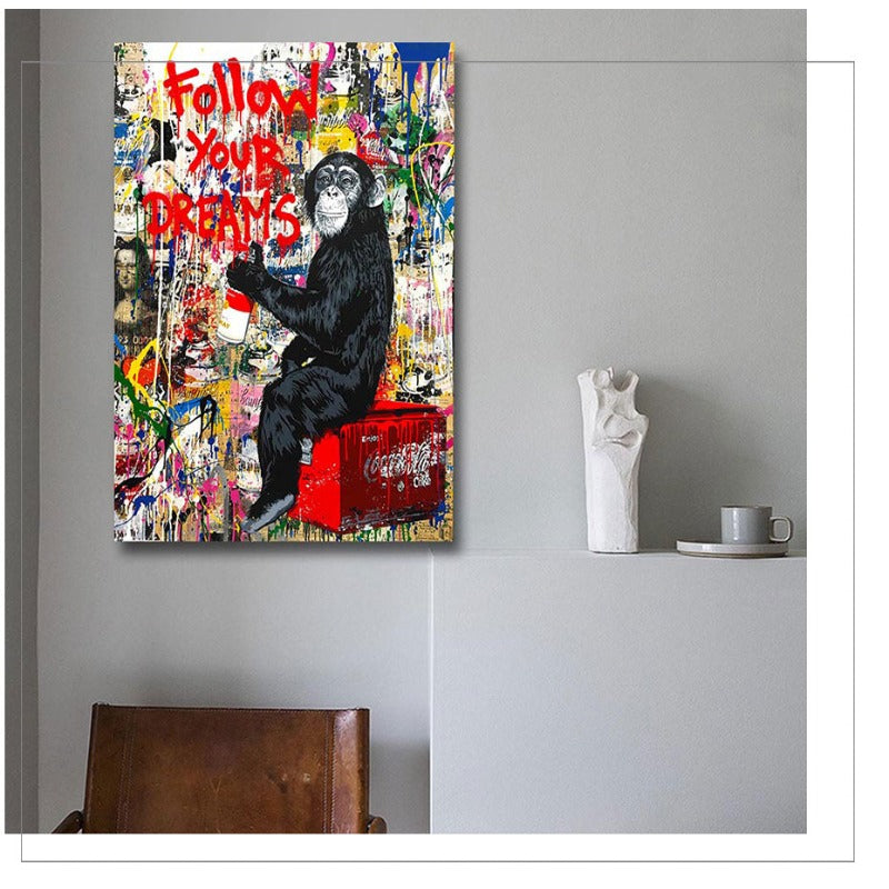 Street Graffiti - Canvas Wall Art Painting-Original Wall Arts