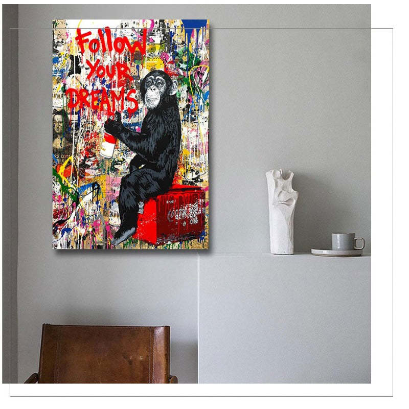 Street Graffiti - Canvas Wall Art Painting-Original Wall Arts