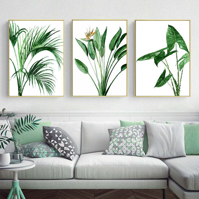 Modern Scandinavian Alocasia Leaves - Canvas Wall Art Painting-Original Wall Arts