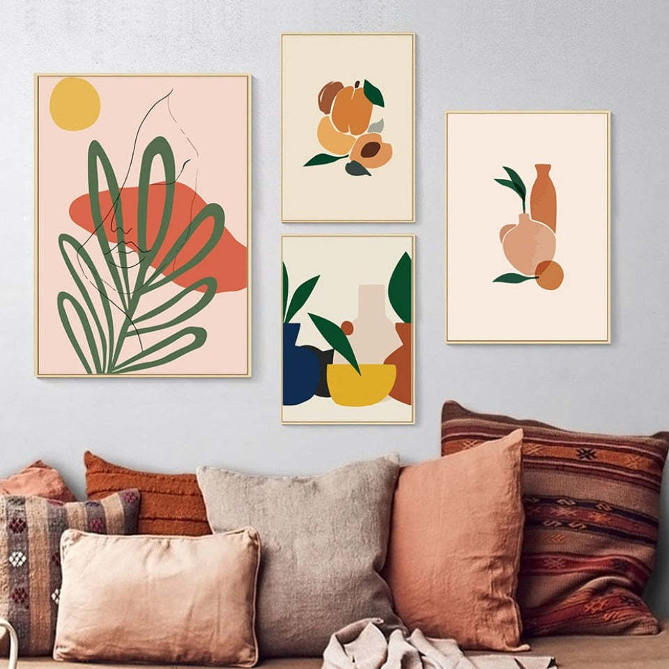 Scandinavia Abstract Still Life Figure - Canvas Wall Art Painting-Original Wall Arts