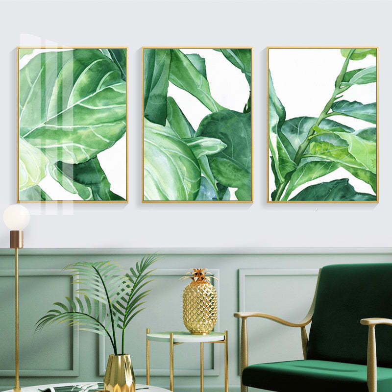 Modern Nordic Natural Tropical Leaves - Canvas Wall Art Painting-Original Wall Arts