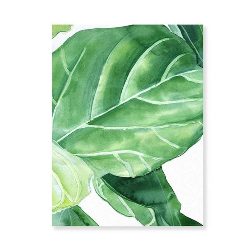 Modern Nordic Natural Tropical Leaves - Canvas Wall Art Painting-Original Wall Arts
