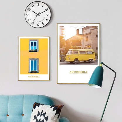 Modern Yellow Landscape Wall Art Poster - Canvas Wall Art Painting-Original Wall Arts