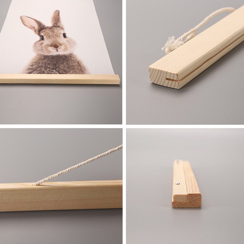 Wood Poster Hanger - Canvas Wall Art Painting-Original Wall Arts