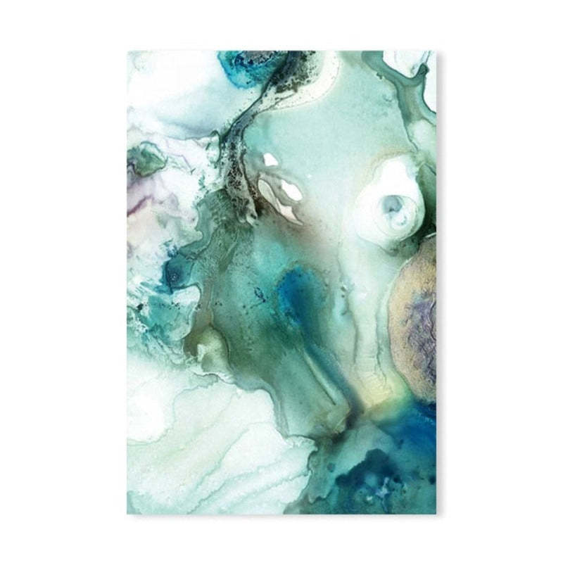 Mint Sea Marble - Canvas Wall Art Painting-Original Wall Arts