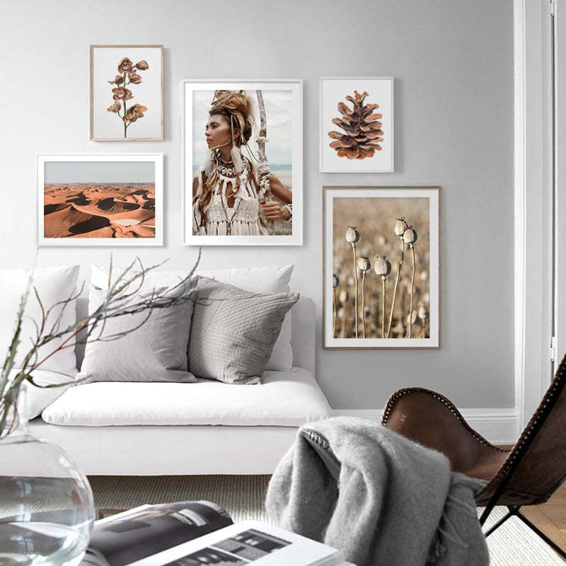 Modern Dried Flowers - Canvas Wall Art Painting-Original Wall Arts