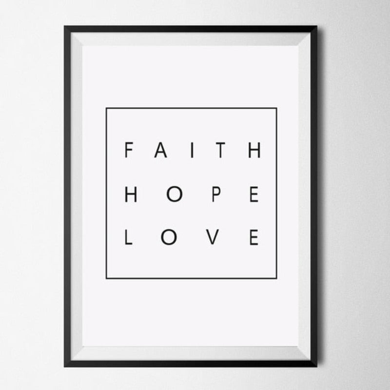 Geometric Deer Faith Quote - Canvas Wall Art Painting-Original Wall Arts