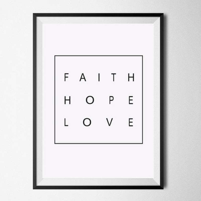 Geometric Deer Faith Quote - Canvas Wall Art Painting-Original Wall Arts