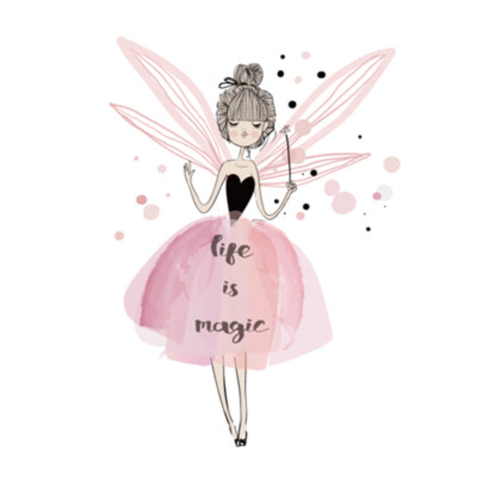 Watercolor Pink Kawaii Girls - Canvas Wall Art Painting-Original Wall Arts