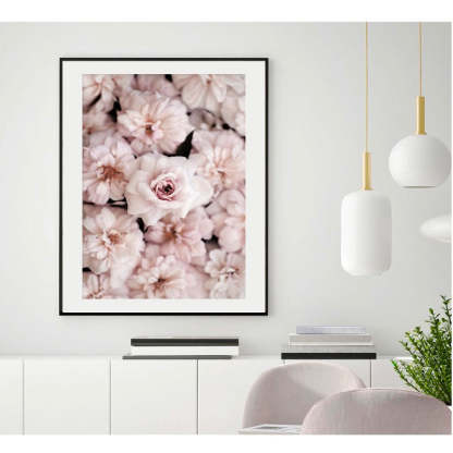 Pink Peony Floral Pictures Beauty Quotes - Canvas Wall Art Painting-Original Wall Arts