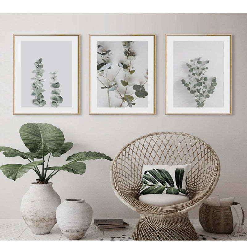 Botanical Eucalyptus Leaves - Canvas Wall Art Painting-Original Wall Arts