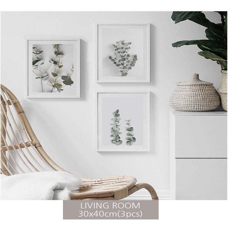 Botanical Eucalyptus Leaves - Canvas Wall Art Painting-Original Wall Arts