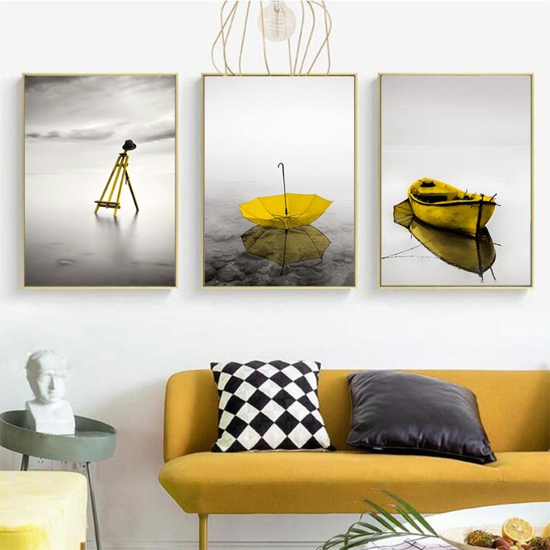Moods Of Yellow - Canvas Wall Art Painting-Original Wall Arts