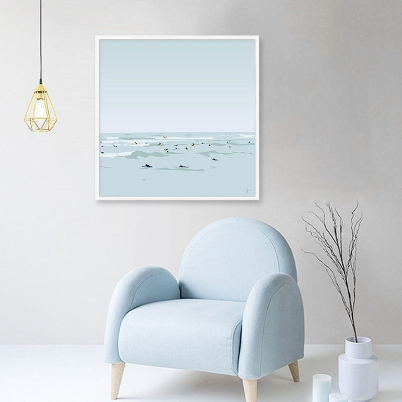 Dive In Ocean - Canvas Wall Art Paintings-Original Wall Arts